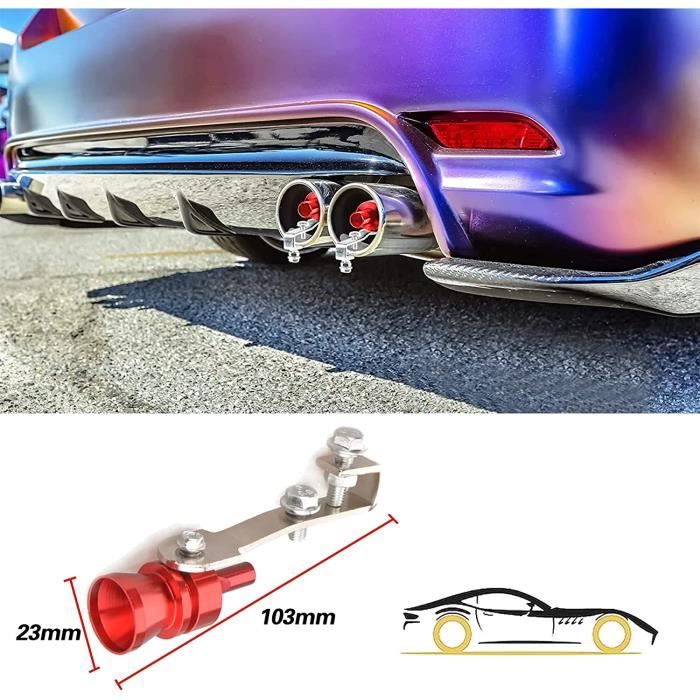 Sifflet De Tuyau D'échappement Universel En Aluminium Turbo Sound Simulateur De Voiture Moto Whist