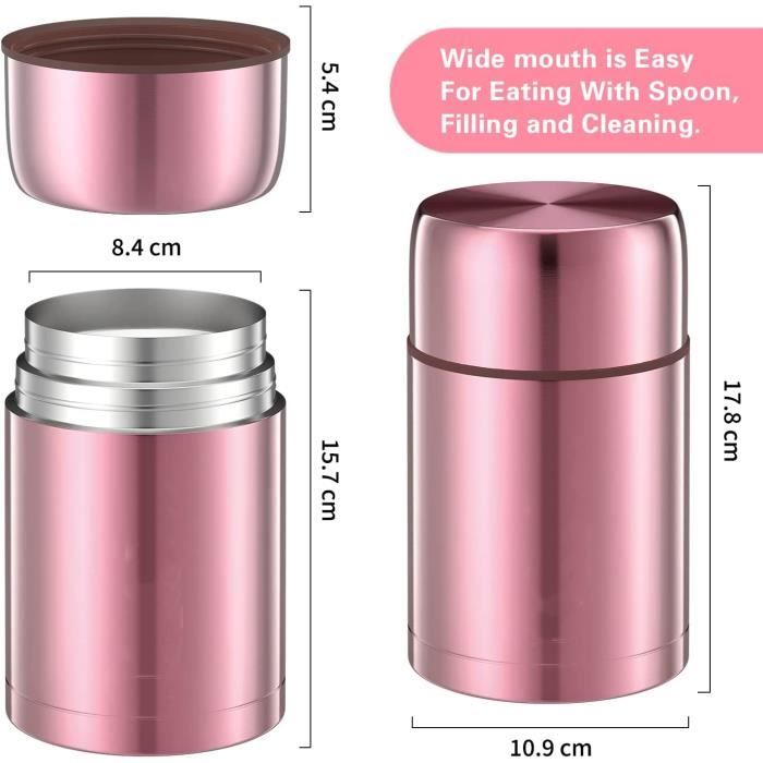 FEWOO En Acier Inoxydable Boîtes Alimentaires Isothermes, 720ml, thermos repas c FEWOO En Acier Inoxydable Boîtes Alimentaires Isothermes, 720ml, thermos repas c