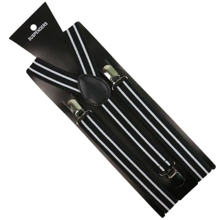 Jemygins Bretelles Homme Type Y - Réglables, Cuir/Polyester - Boucle Triangulaire Antidérapante - Cadeau