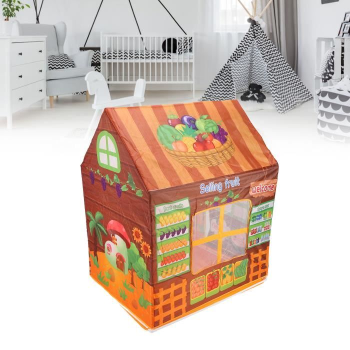 Drfeify maison de jeu pour enfants Enfants Jouent Tente Portable Pliable  Enfants Jouet Playhouse avec Fenêtre pour Intérieur