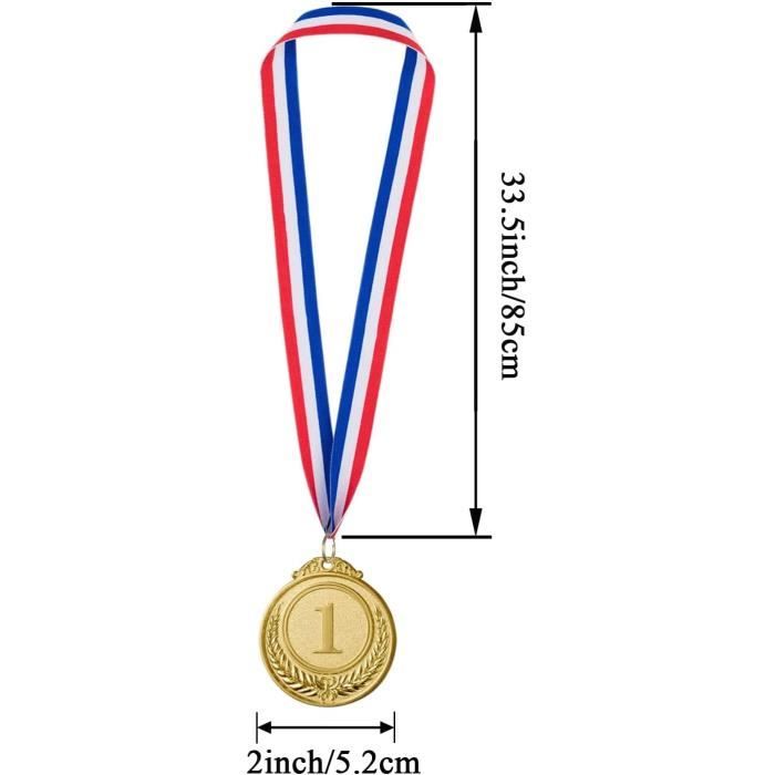 Médailles en Métal, 12 Pièces de Style Olympique Doré Argenté