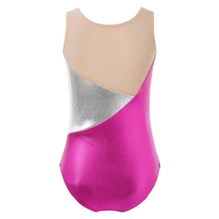 DPois Justaucorps Gymnastique Fille Sans Manche Strass