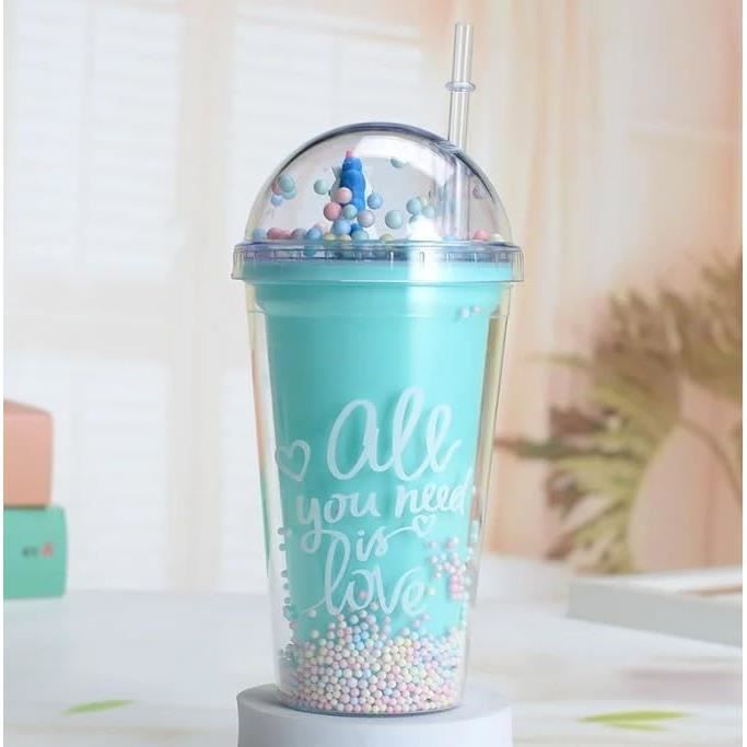 Starbucks Gobelet de voyage transparent avec logo de paille verte - 473