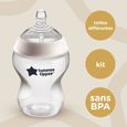 Biberon Kit Naissance Closer to Nature - TOMMEE TIPPEE - Transparent - Anti-colique - Silicone-2