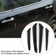 4 pièces en Fiber de carbone garde de bord de porte de voiture bandes de protection de pare-chocs garniture couverture garde-2