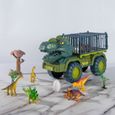 CAMION,A 3 Dinosaurs 1 Egg--Voiture jouet dinosaure Transport véhicule Indominus Rex Jurassic World parc camion modèle jeu pour enfa-2