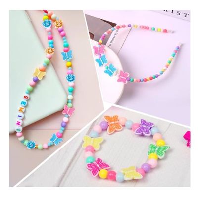 Kit de Fabrication de Bijoux DIY pour Enfants 4-6 Ans : Ensemble de Perles en Plastique à 24 Compartiments avec 4 Designs Colorés à Thème de Bonbons et 9 Outils – Stimule Kit de Fabrication de Bijoux DIY pour Enfants 4-6 Ans : Ensemble de Perles en Plastique à 24 Compartiments avec 4 Designs Colorés à Thème de Bonbons et 9 Outils – Stimule