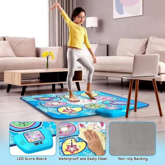Tapis de danse avec manettes sans fil, double tapis de danse pour TV et ordinateur, 200 jeux, plus de 100 MVs, 42 ensembles d'aérobic de yoga, 165 x 94 cm