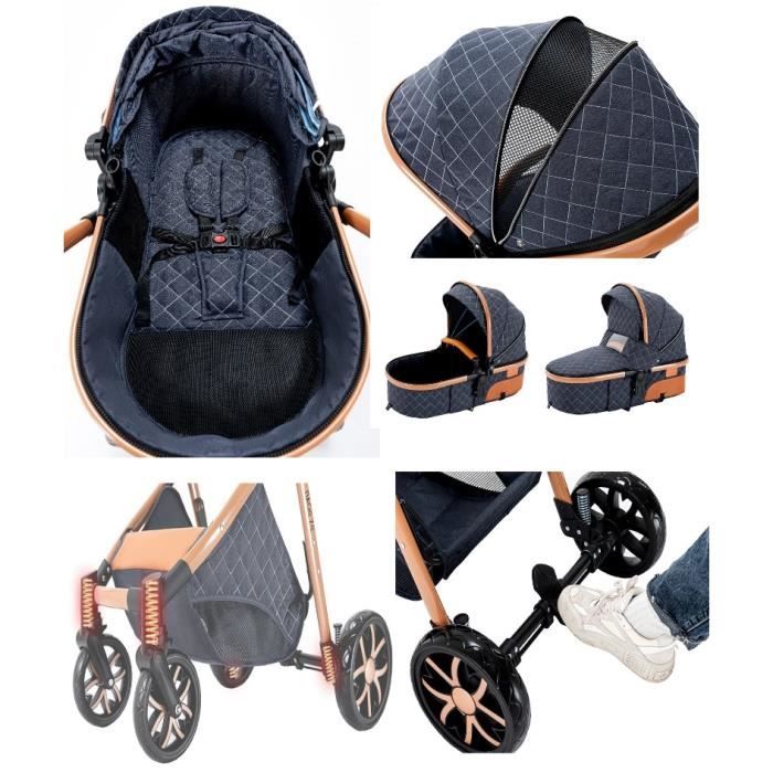 Poussette Combinée Trio landau 2en1 3en1 Isofix siège Auto X-Car by  SaintBaby beige & crème 2en1 sans siège bébé : : Bébé et  Puériculture