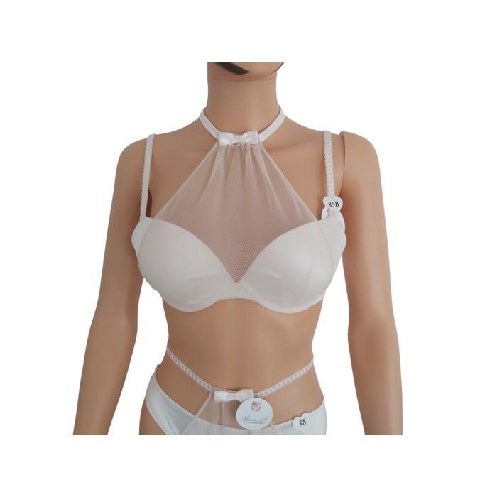 Ensemble Lingerie Push-up 85B Avec String - Soutien-gorge Ecru Neuf Avec étiquettes
