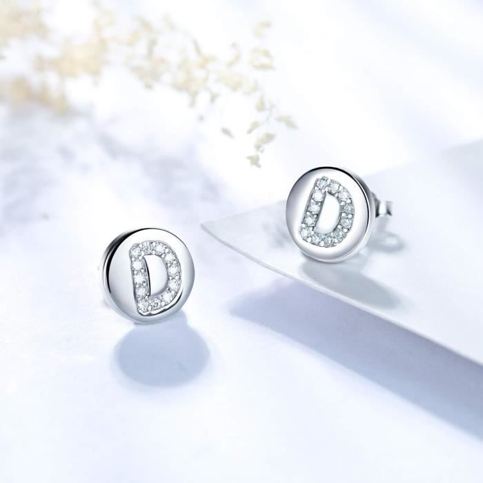 Boucles D'oreilles Lettre N à Paillettes Roses Et Bleues - Neuf Avec étiquettes - Dormeuses