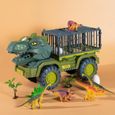 CAMION,A 3 Dinosaurs 1 Egg--Voiture jouet dinosaure Transport véhicule Indominus Rex Jurassic World parc camion modèle jeu pour enfa-3