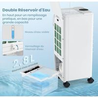 RELAX4LIFE 6 en 1 Climatiseur Mobile 16000BTU Silencieux | Commande Smart App | Refroidisseur d'air pour 45m2[Classe énergétique A] - Bricolage