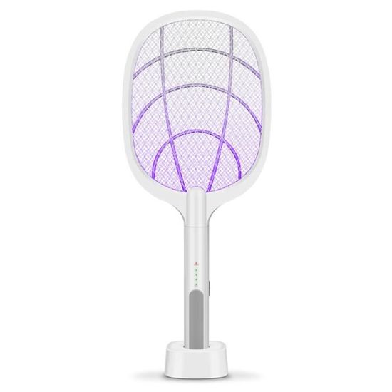 Raquette Électrique Anti-Moustiques Kssvzz - Rechargeable 3 En 1 Avec Lampe UV