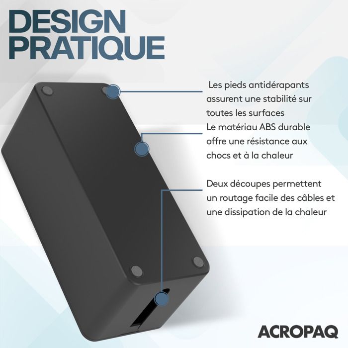 Boîte De Protection étanche IP54 Extra Large 32x22x13 Cm - Pour Multiprise Extérieure, Câbles - Résistante Aux Intempéries