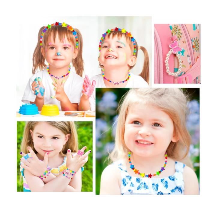 Perle pour Bracelet Enfant Fille, Kit Perles Bijoux, Coffret