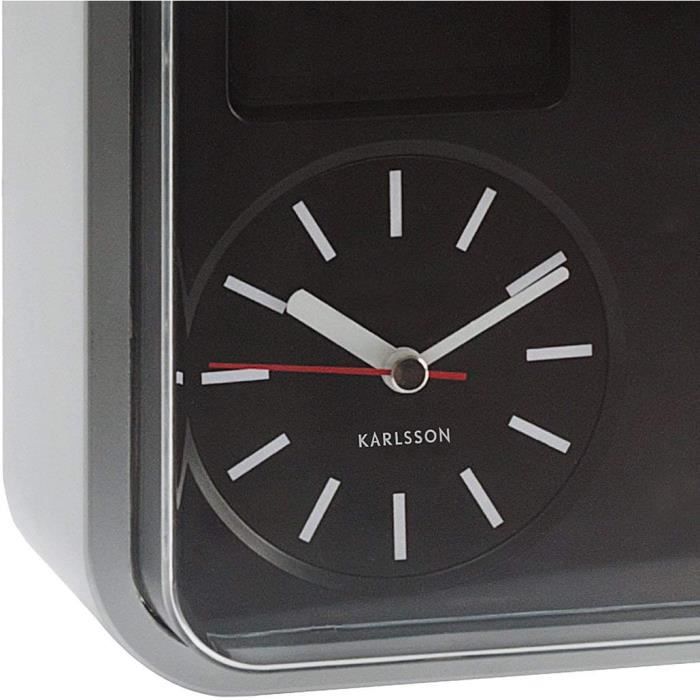 Ka5364Si Horloge Calendrier Flip Flap Murale Argent H1605