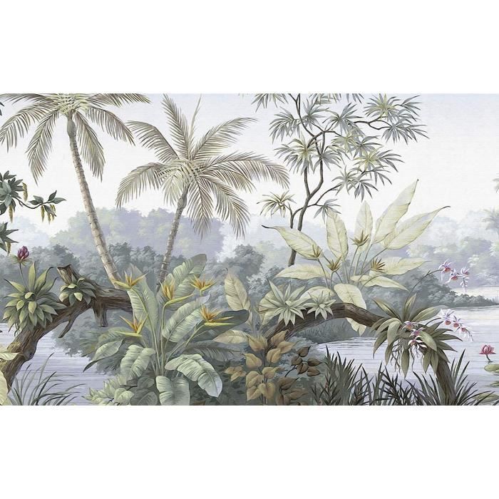 Papier Peint Jungle Soie, Poster Geant Mural, 3D, pour Salon Chambre d ...