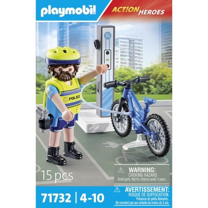 Playmobil Action Heroes 71729 pas cher, Voiture de police avec sirène