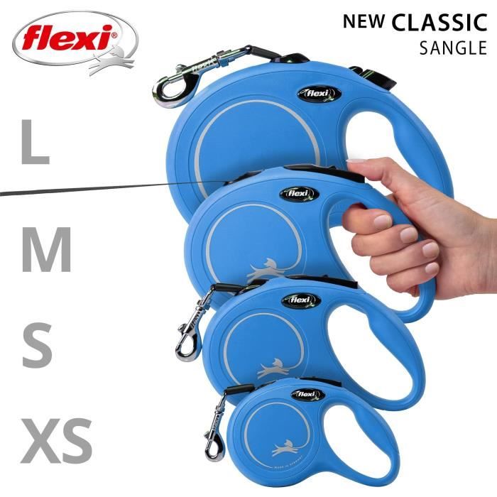 Laisse à enrouleur New Classic Flexi corde 8 m