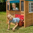 KidKraft - Maisonnette d'extérieur Lakeside Bungalow en bois FSC avec cuisine et dinette pour enfant-4