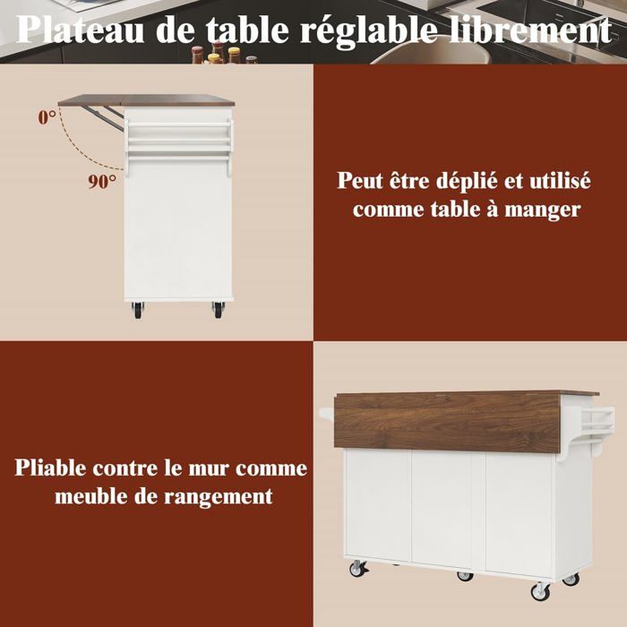 PUGSDRLY Desserte De Cuisine - Comparer Les Prix Et Offres Pour