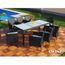 Salon Jardin 8 Places En Resine Tressee Noir Achat Vente Salon