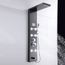 melangeur 6 de colonne noire de panneau de douche de salle de bains en acier inoxydable avec affichage de la temperature gxu cdiscount bricolage
