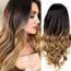 Sexy Degrade Gris Parti Perruques Longs Cheveux Boucles Couleurs