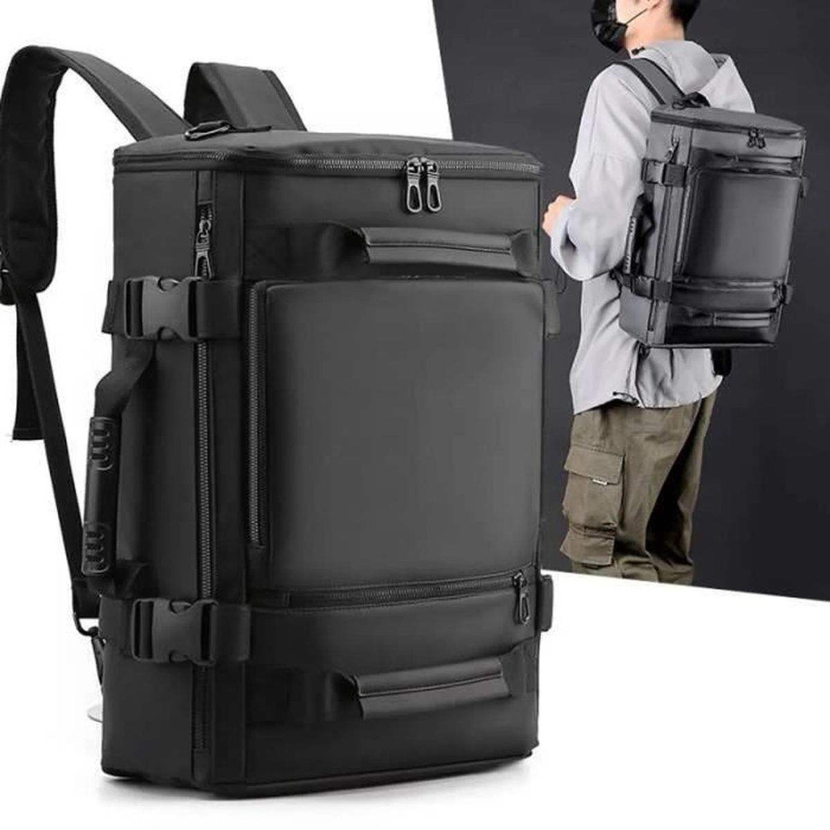 Sac Multifonction Réglable Sac Bandoulière Antivol AfitLulu - Imperméable 30x22cm - Homme/Femme - Multifonction Sac Bandoulière Femme Antivol