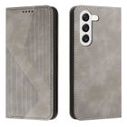 Housse de Téléphone - BOONGET - Samsung Galaxy S23 - Cuir PU - Gris - Protection Magnétique
