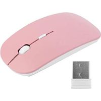 mini souris sans fil rose 2.4G compatible tout ordinateur