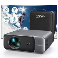 Autofocus/Keystone Vidéoprojecteur WiFi Bluetooth - YABER 500 ANSI Lumens Projecteur - Full HD 1080P - 4K Supporté
