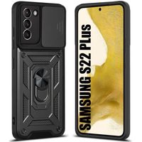 Coque pour Samsung Galaxy S22+ (S22 Plus) Noir Protection Renforcée Antichoc Cache Caméra Anti-Rayures Rigide
