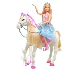 POUPÉE Barbie – Barbie Princesse et Son Cheval Merveilleu
