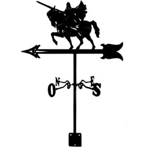 GIROUETTE - CADRAN Girouette avec ornement de guerrier, piquet de jardin girouette pour indicateur de direction du vent de cour outil de mesure A668
