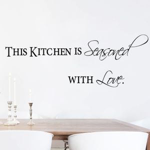 La Cuisine Est Assaisonne Avec Amour Mur Chambre Decoration Art