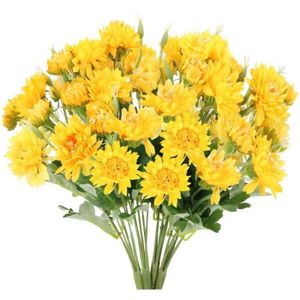 Les Chrysanthèmes Busch 26 cm jaune en pot DP Art Plantes Artificielles CHRYSANTHEME PF