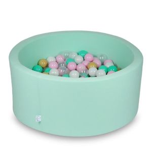 PISCINE À BALLES Mimii - Piscine À Balles (menthe) 90X40cm-300 Balles Ronde - (blanc, rose clair, transparent, beige, menthe)