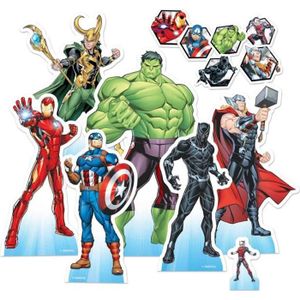 FIGURINE - PERSONNAGE Figurines en carton Marvel AVENGERS - Lot de 7 + 6 icônes de héros