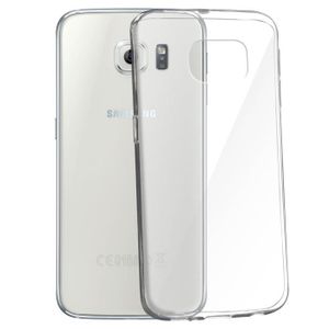 COQUE - BUMPER Coque pour Samsung Galaxy S6 Edge Protection Silicone Souple Ultra-Fin Transparent