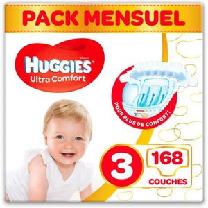 COUCHE HUGGIES Ultra Comfort - Couches Bébé unisexe x168 