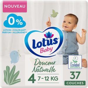 LOTUS BABY Natural touch couches taille 1 (2-5kg) 22 couches pas cher 