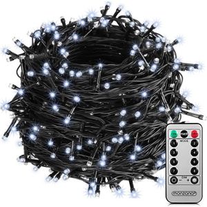 GUIRLANDE DE NOËL Monzana Guirlande lumineuse 600 LED Blanc froid avec télécommande minuteur décoration de Noël illumination éclairage