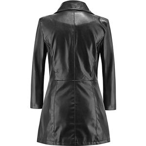 Veste simili cuir femme longue clearance