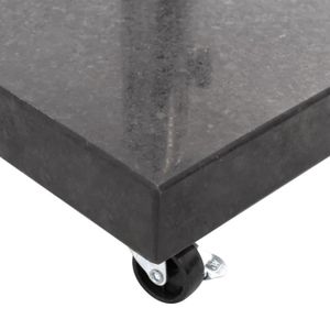 DALLE - PIED DE PARASOL (48565) Socle de parasol Granite 30 kg Carré Noir 