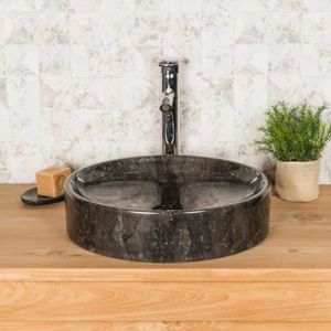 LAVABO - VASQUE Vasque à poser en marbre noir - WANDA COLLECTION -