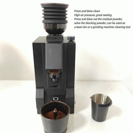Trémie + Soufflet En Silicone Pour Moulin à Café Eureka ATOM - Aluminium - Dose Unique - Accessoire De Rechange