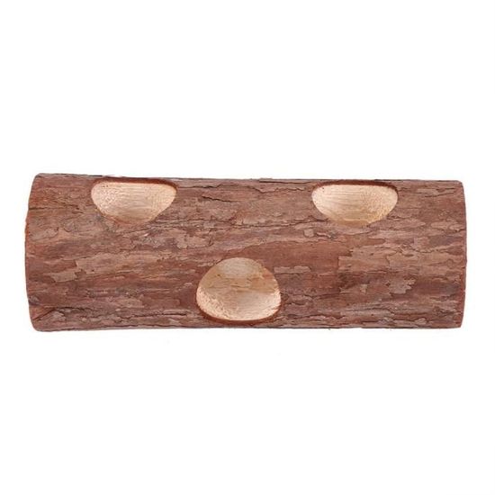 Tunnel En Bois Naturel Pour Hamster - Cachette Et Jouet à Mâcher