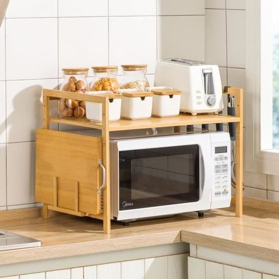 Étagère De Cuisine À Roulettes Pour Micro-Ondes - Réglable - 5 Niveaux